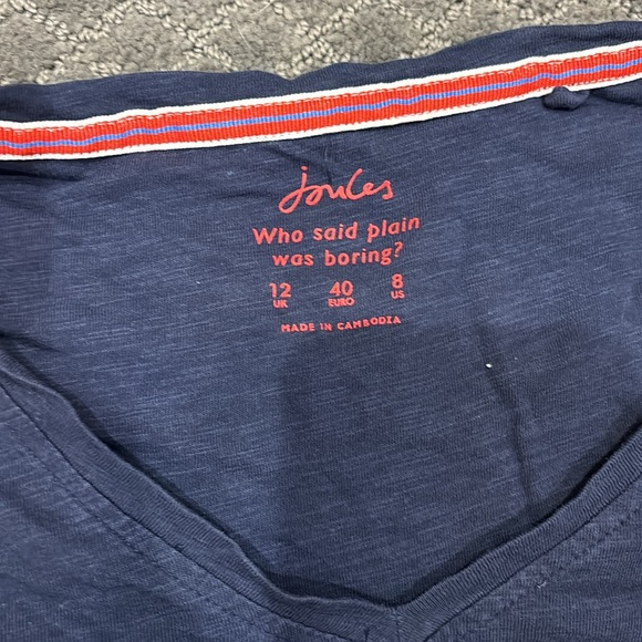 joules v neck tee shirt size 8 - Picture 2 of 5